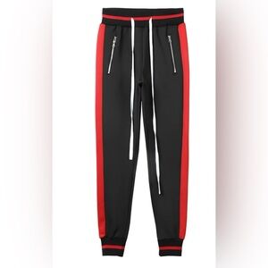 WEIV Men's Black and Red Track Pants NWT Size L MSRP $58‎